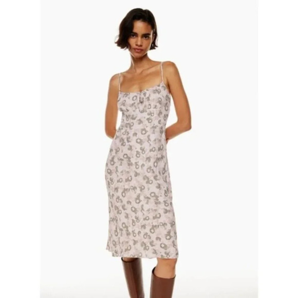 ARITZIA WILFRED Bellow Dress Midi Floral Long XL 14 Plus Size Milkmaid - Picture 1 of 10